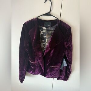 Vintage Kaii Women's Deep Purple Velvet Blazer